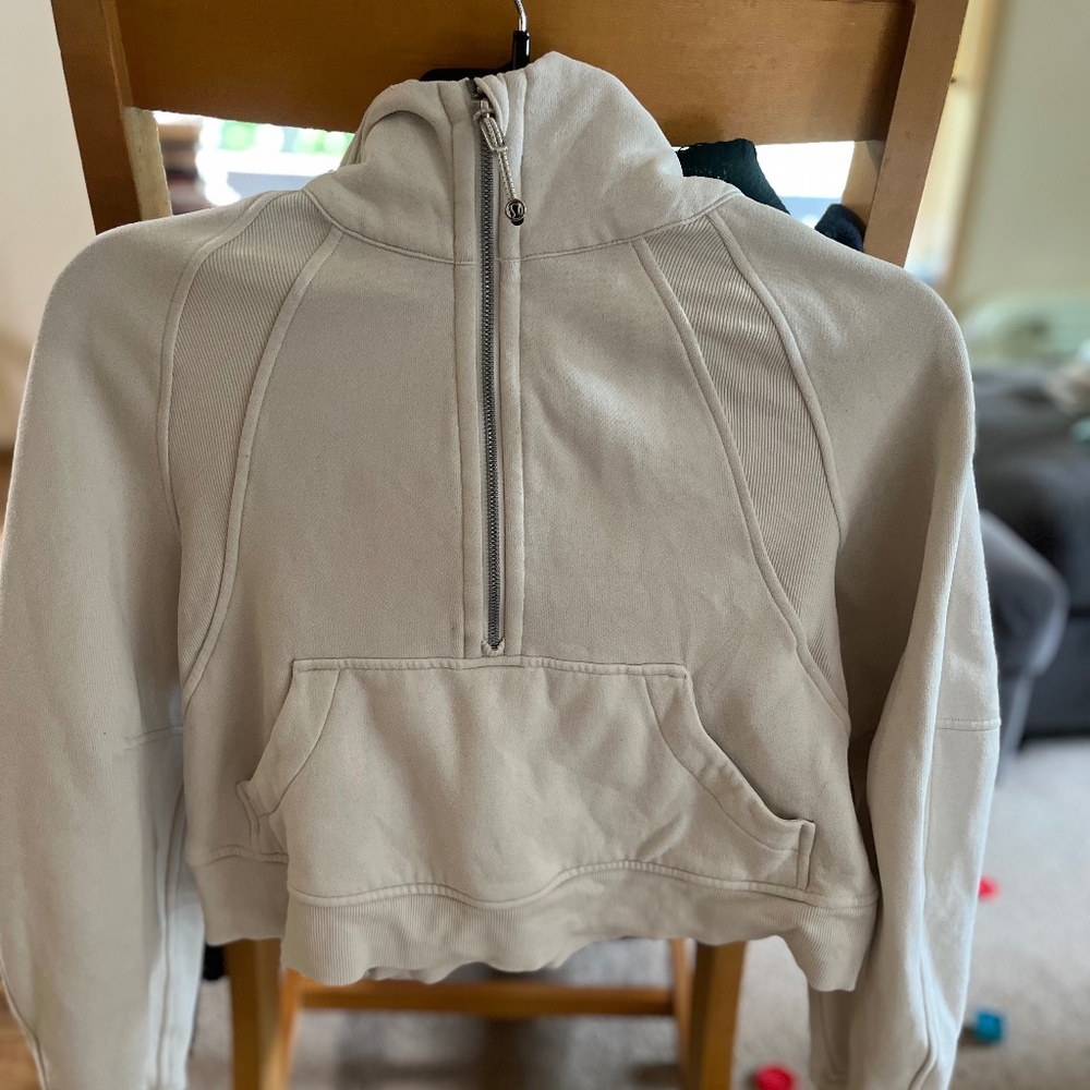 Lululemon half zip scuba hoodie crop